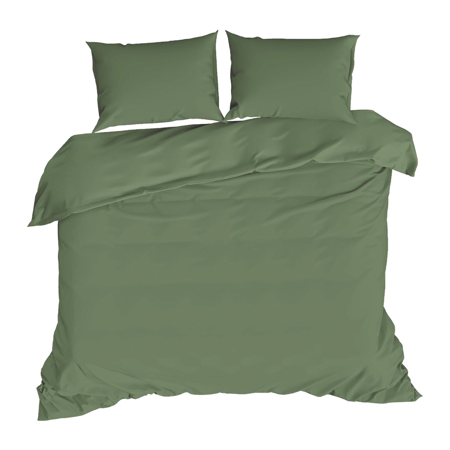 by fonQ Fresh Dekbedovertrek 240 x 220/240 cm - Moss Green