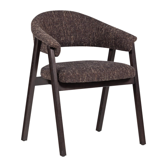 WOOOD Tunar Eetkamerstoel met Armleuning Eikenhout - Donkerbruin