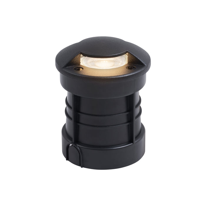 QAZQA Set van 6 moderne grondspots zwart GU10 50mm 2-lichts effect