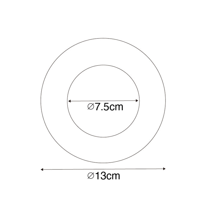 QAZQA Set van 6 opvulringen wit voor inbouwspots 7,5 - 13 cm - Spacer