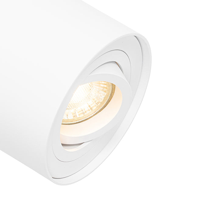 QAZQA Set van 4 moderne plafondspots wit draai- en kantelbaar -