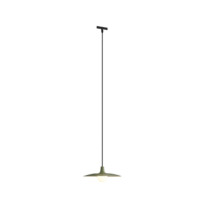 QAZQA Retro hanglamp groen voor railsysteem 1-fase - Slimline Panzi