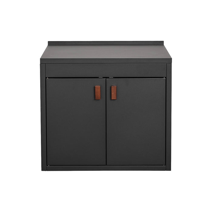 sweeek - Stalen buitenkeukenmodule met 2 deuren L75cm