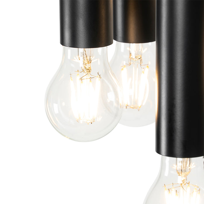 QAZQA Art Deco vloerlamp zwart 12-lichts - Tubi