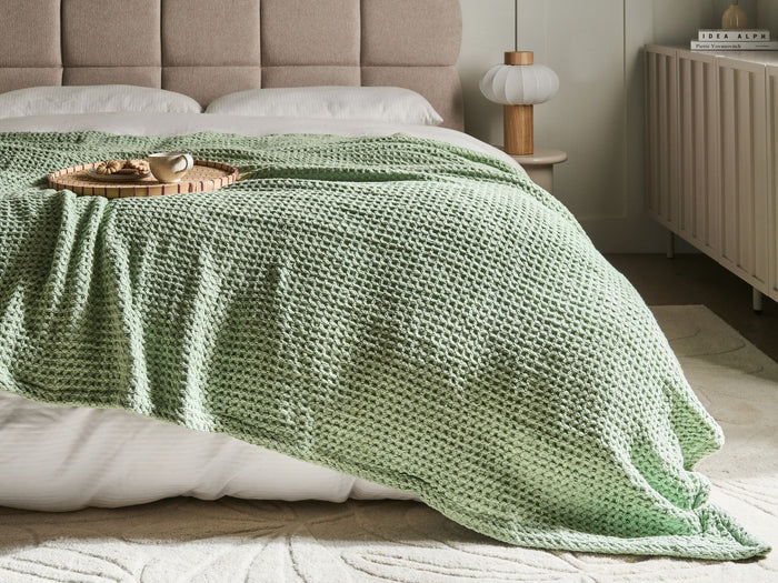 Beliani - CHAGYL - Bedsprei - Groen - 150 x 200 cm - Katoen