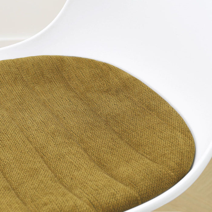 Nolon Nino-Liv barkruk wit met mosgroen zitkussen - zwart onderstel -