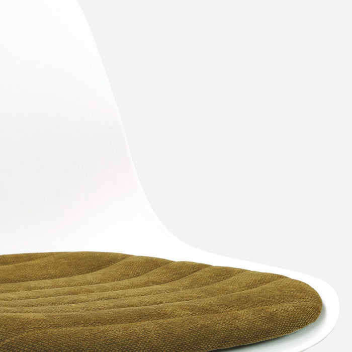 Nolon Nino-Liv barkruk wit met mosgroen zitkussen - zwart onderstel -