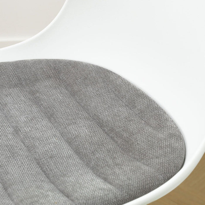 Nolon Nino-Liv barkruk wit met zeegrijs zitkussen - zwart onderstel -