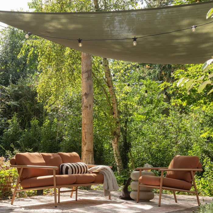 WOOOD Cavero Tuin 3-Zits Bank & Loungestoel - Aluminium - Terra