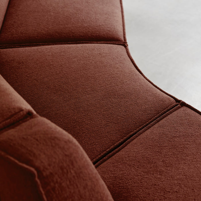 Tikamoon - Dario modulaire 4-zitsbank van mahoniebruine stof