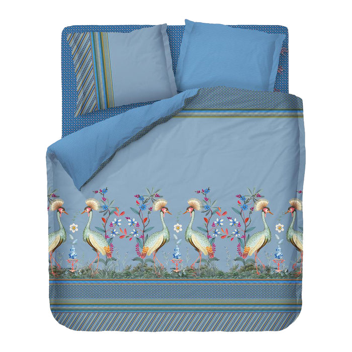 Pip Studio Flirting Birds Dekbedovertrek 240 x 200/220 cm - Blauw