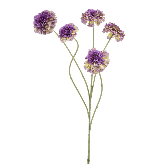 Fleurdirect Kunstbloem Zinnia - Groen|Paars -  - 0x90x0cm (BxHxD)