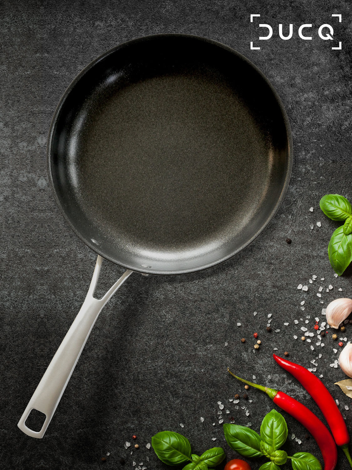 DUCQ 3-laags koekenpan 24 cm met anti aanbaklaag