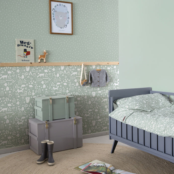 Little Dutch - Vliesbehang - Adventure Mint - Groen - 10mx53cm