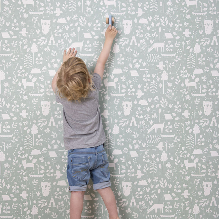 Little Dutch - Vliesbehang - Adventure Mint - Groen - 10mx53cm