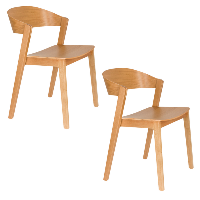 Housecraft Living Wooz Eetkamerstoelen Bruin - Set van 2