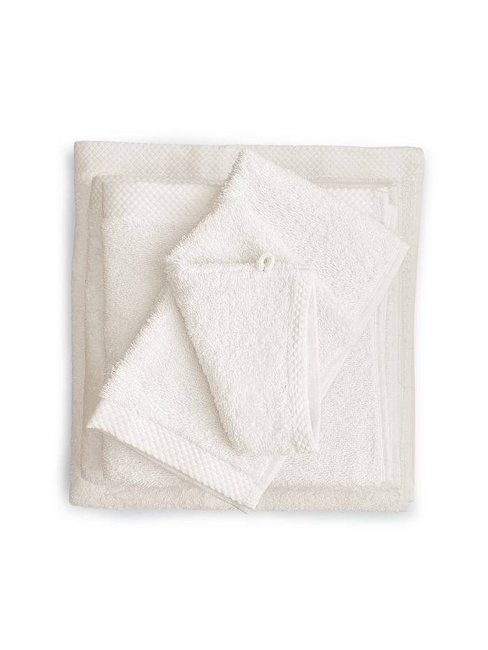 Eleganzzz Badgoedset 100% Katoen - ivory - 12-delig