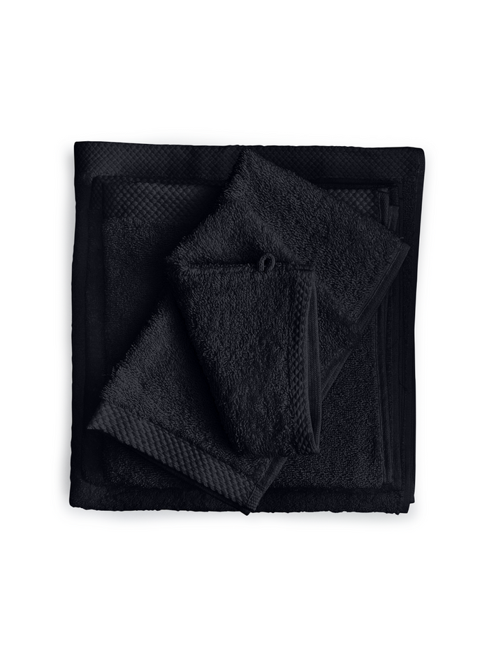 Eleganzzz Badstof Badlaken 100% Katoen 70x140cm - black - Set van 12