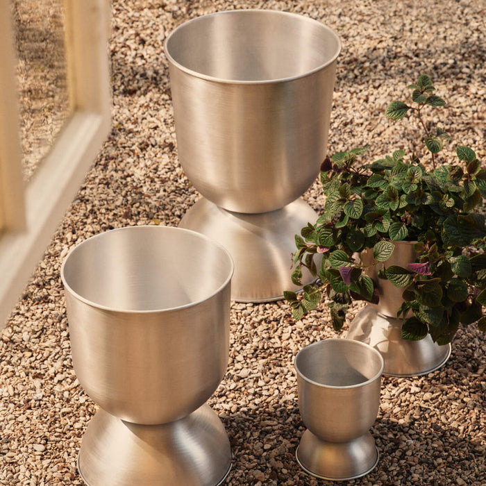 Ferm Living Hourglass Bloempot - Small - Aluminium