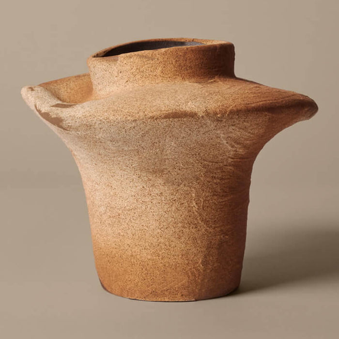 Ferm Living Evio Vaas H 22 cm - Burnt Umber