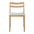 Ferm Living Boda Eetkamerstoel Bouclé - Natural Oak / Off-White