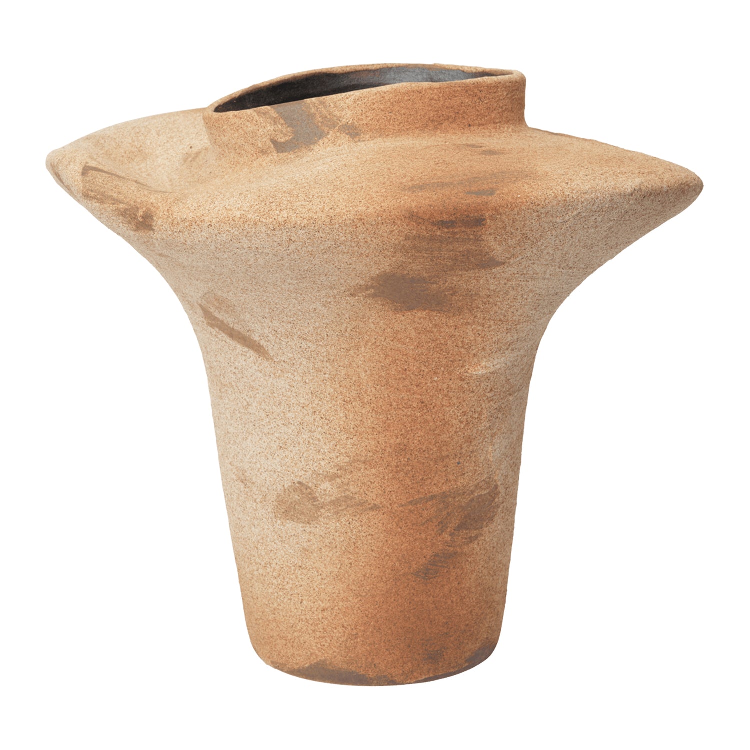 Ferm Living Evio Vaas H 35 cm - Burnt Umber