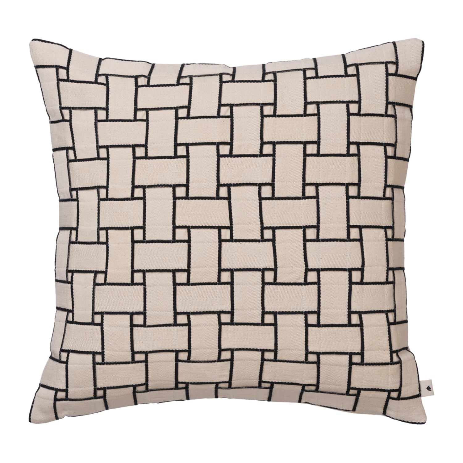 Ferm Living Lattice Sierkussen - Off-White / Black