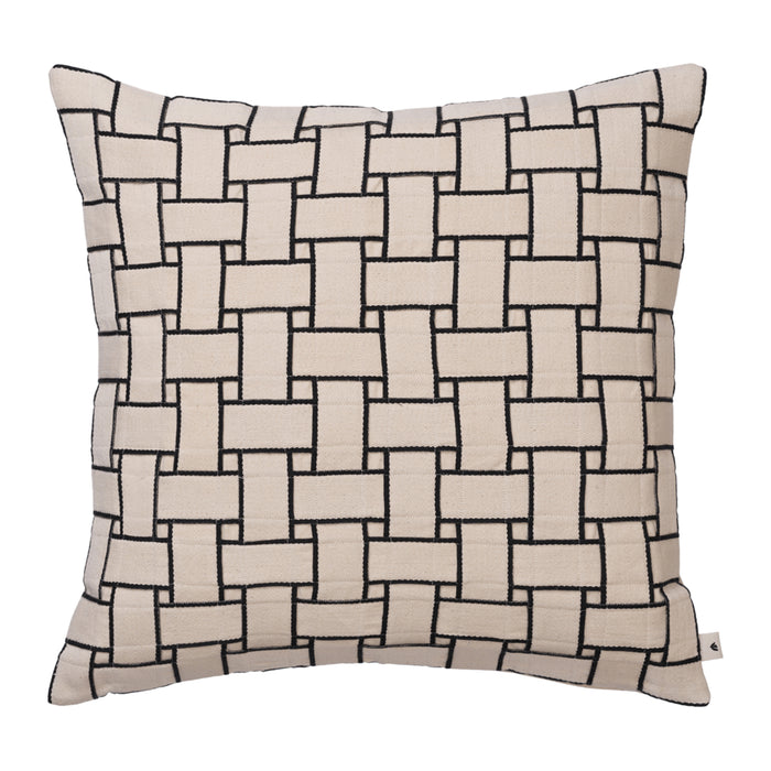 Ferm Living Lattice Sierkussen - Off-White / Black
