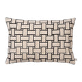 Ferm Living Lattice Sierkussen - Rechthoekig - Off-White / Black