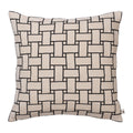 Ferm Living Lattice Kussenhoes - Off-White / Black