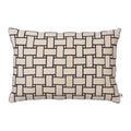 Ferm Living Lattice Kussenhoes - Rechthoekig - Off-White / Black