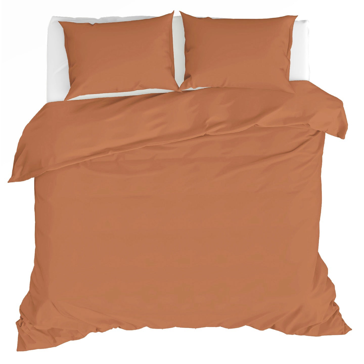 by fonQ Fresh Dekbedovertrek 240 x 240 cm - Terracotta