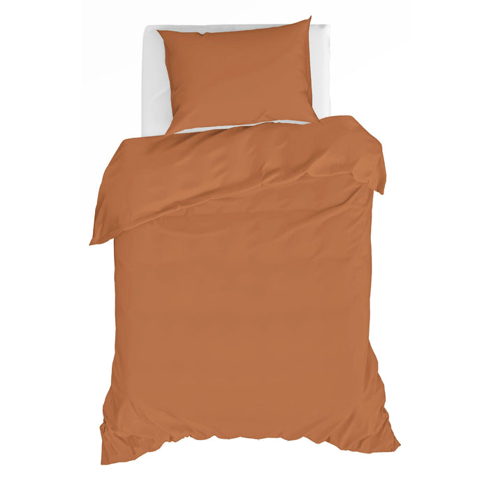 by fonQ Fresh Dekbedovertrek 140 x 200/220 cm - Terracotta