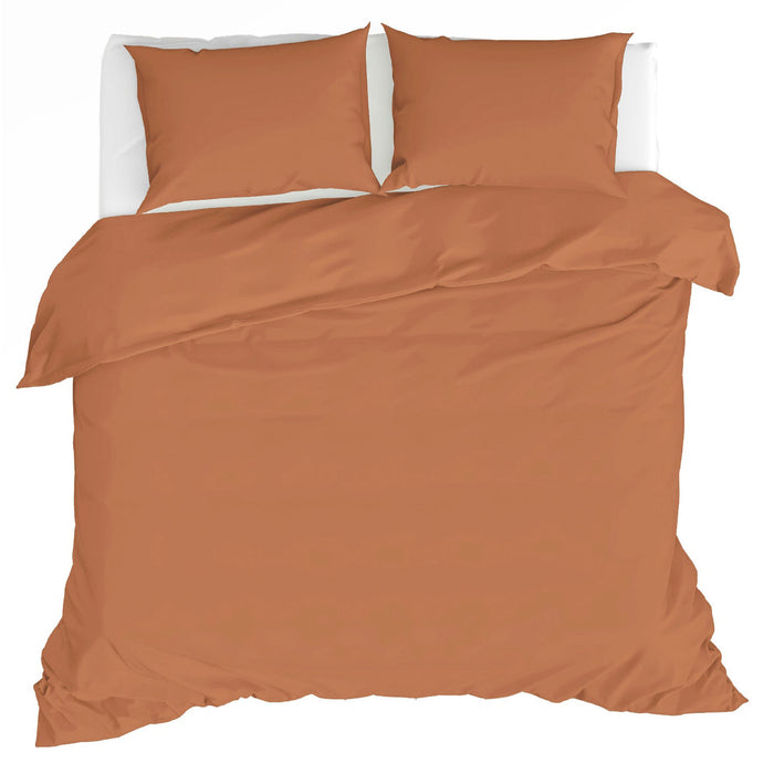 by fonQ Fresh Dekbedovertrek 200 x 240 cm - Terracotta