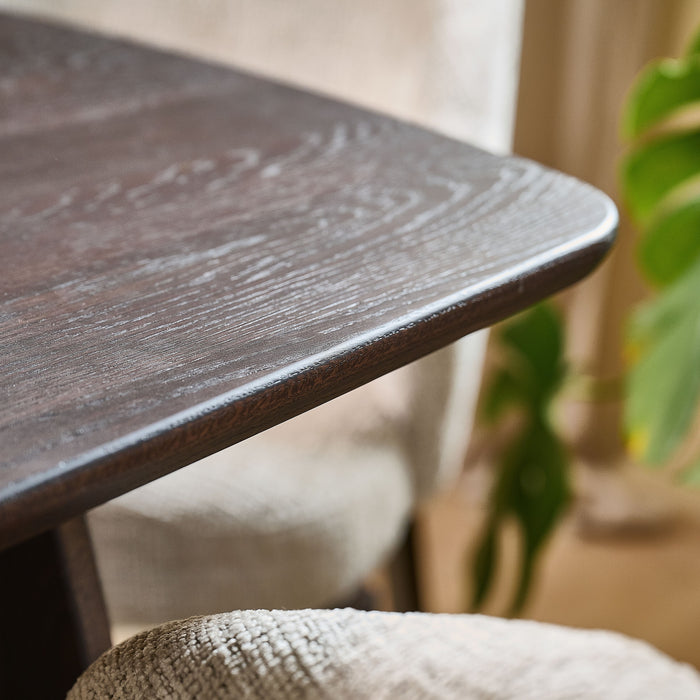 by fonQ Oakline Curve Eettafel B 180 cm - Mystic Brown