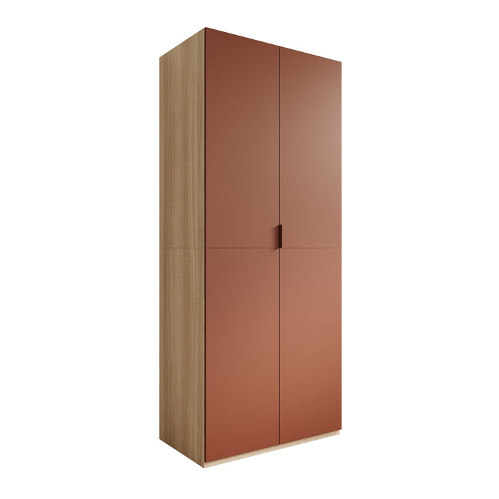 Meubella - Montclair - Kledingkast - Terracotta|Eiken - 90x53x215 cm