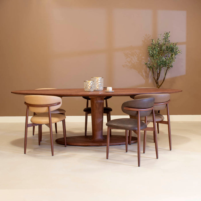 DÉJA Living - Eettafel Donkerbruin Mangohout - 200x100x76cm - Xàtiva