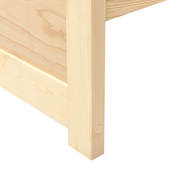 Beliani-OLENDON-Eenpersoonsbed-Lichtbruin-90 x 200 cm-Dennenhout