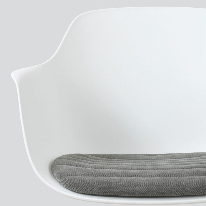 Nolon Nino-Liz Barkruk Wit met Zeegrijs Zitkussen Wit Onderstel 65 Cm