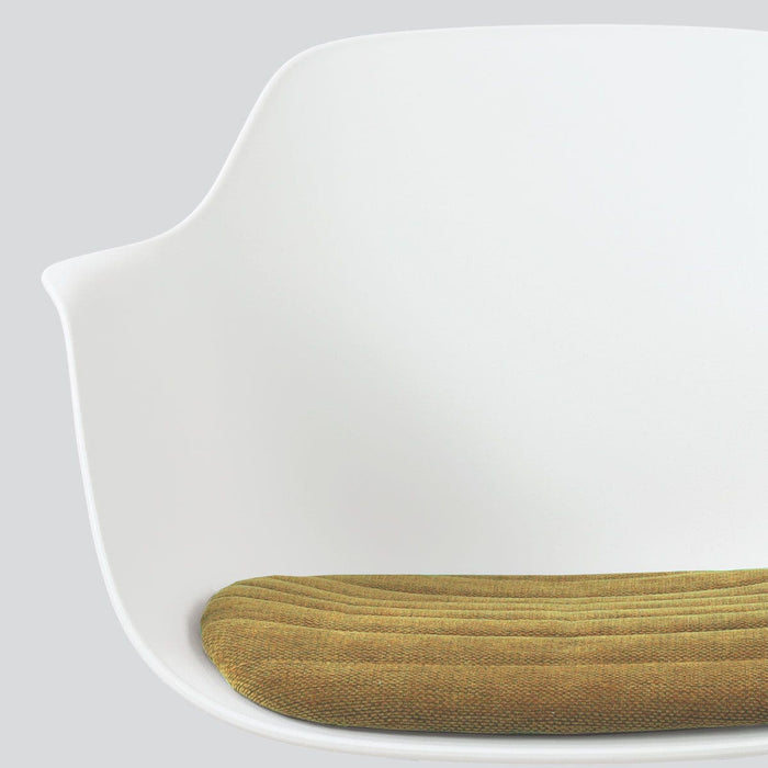 Nolon Nena-Liz Eetkamerstoel Wit met Mosgroen Zitkussen - Zwarte Poten