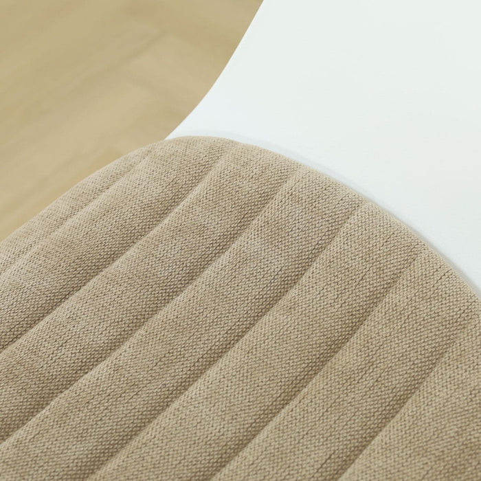 Nolon Nena-Liz Eetkamerstoel Wit met Nougatbruin Zitkussen Walnoot