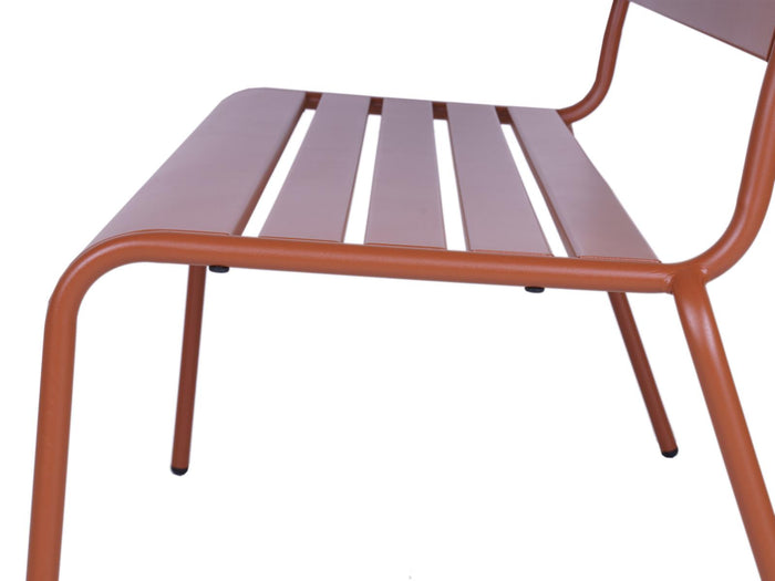 Metalen tuinbank Max 120 cm roestbruin