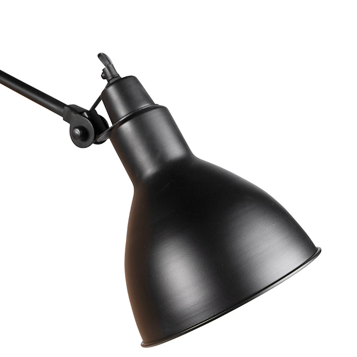 QAZQA Industriële wandlamp zwart verstelbaar - Wye