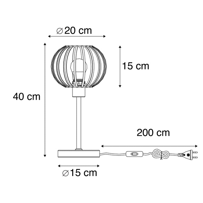 QAZQA Design tafellamp zwart - Johanna