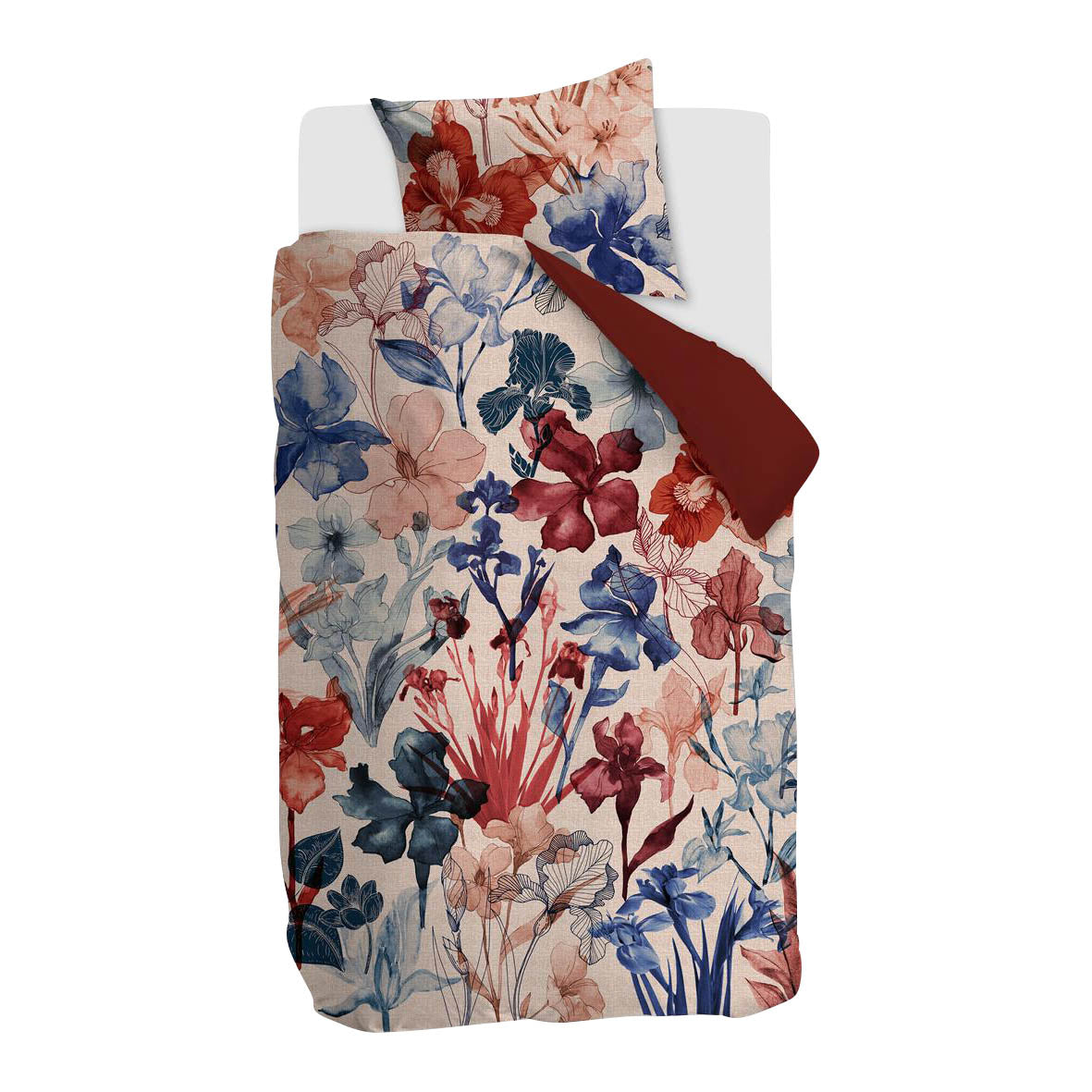 Beddinghouse Iris Field Dekbedovertrek 140 x 220 cm - Rood