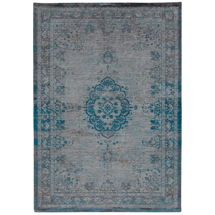 Louis de Poortere Medallion Fading World Vloerkleed 140 x 200 cm - Grey Turqouise