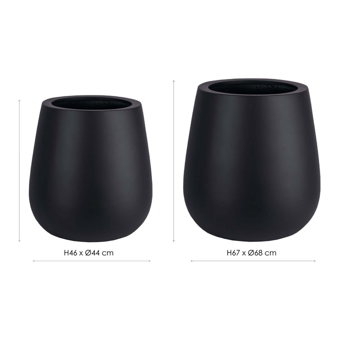 Vase The World Vermont - Zwart
