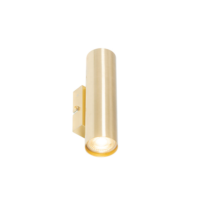 QAZQA Moderne wandlamp messing 2-lichts - Jeana