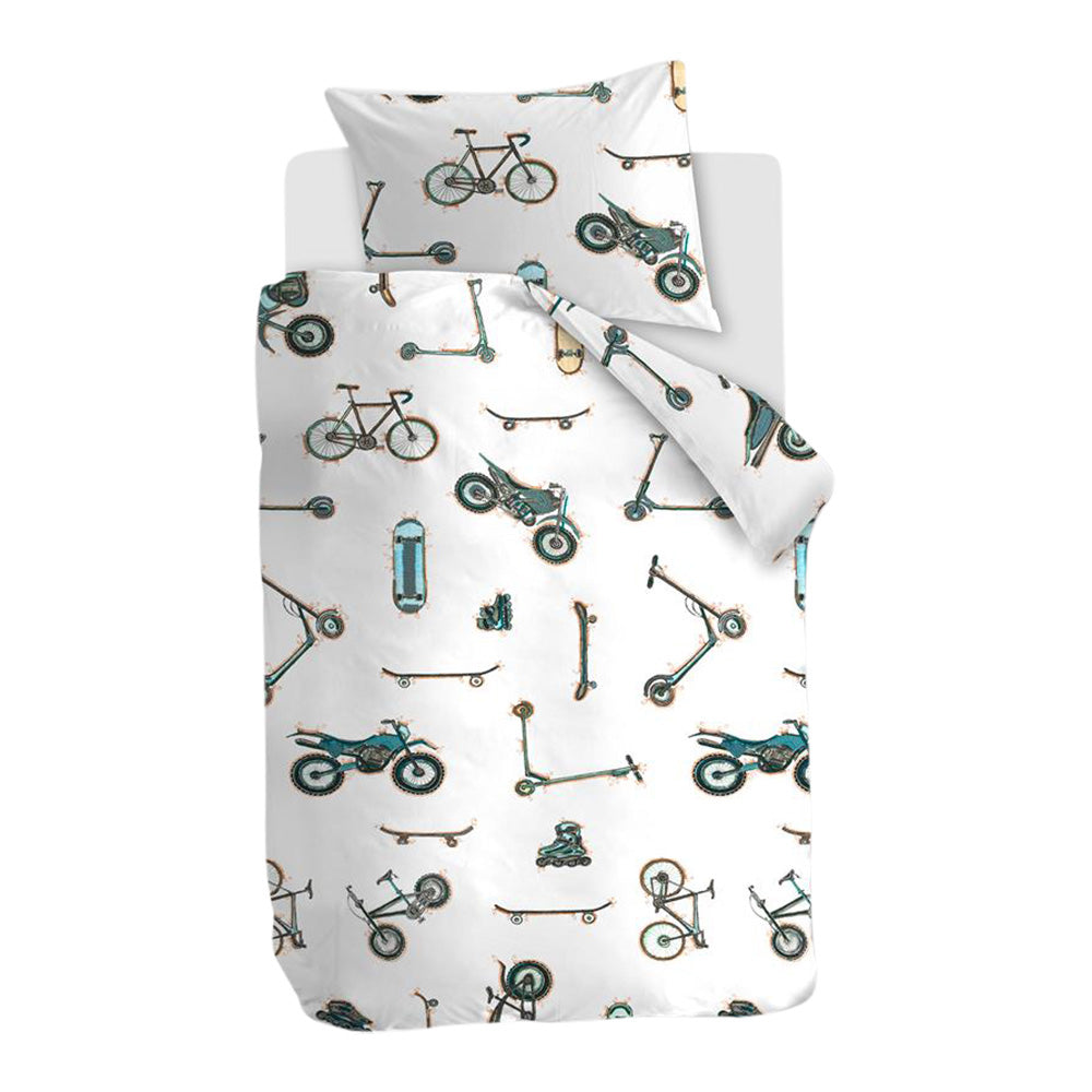 Beddinghouse Kids Wheelers Dekbedovertrek 100 x 135 cm - Grijs