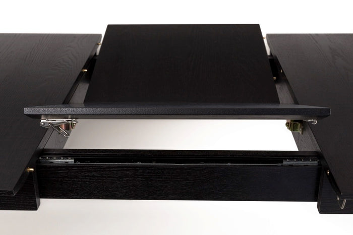 Zuiver Glimps Eettafel Uitschuifbaar - 120/162 x 80 cm - Zwart